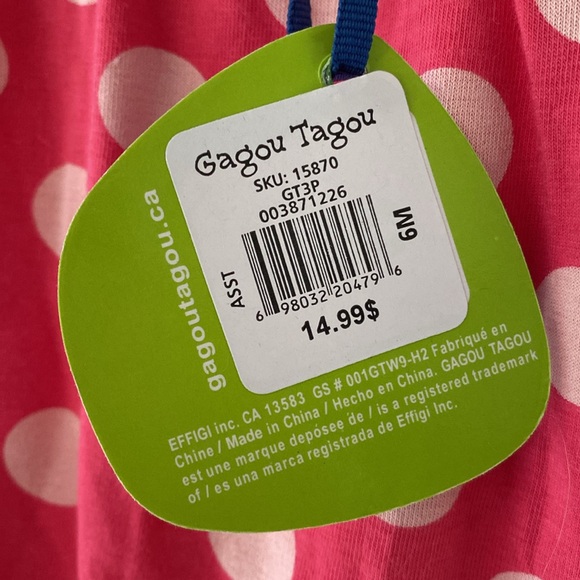 Baby onesie, 6months, Gagou Tagou, brand new with tags - Picture 8 of 13